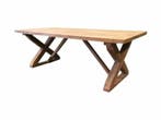 Minerva dining tuintafel 260x100xH77 cm teak geschoord, Ophalen of Verzenden, Nieuw, Teakhout