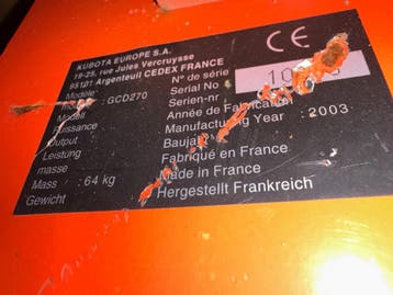 Kubota GCD 270 Grasopvangbak voor T-serie zitmaaiers T1880,, Ophalen of Verzenden, Gebruikt