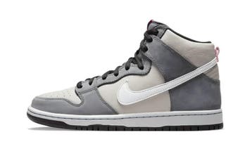 Nike SB Dunk High Medium Grey Pink, Nieuw