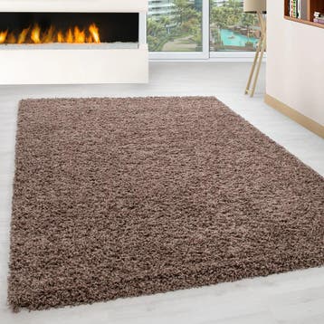 Hoogpolig Vloerkleed | Shaggy | Life | Mokka | 300x400 cm, Verzenden, Nieuw