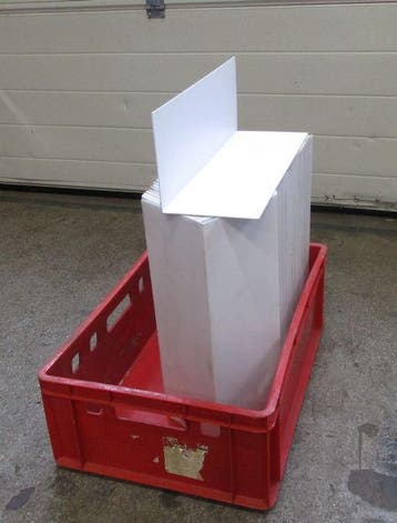 Schapverdeler, Vakverdeler L-vorm, Kunststof, 44,5cm, Gebruikt