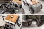 Vintage salontafel HOT ROD 160cm staal mangohout bartafel, Ophalen of Verzenden, Nieuw