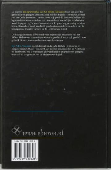 Basisgrammatica van het Bijbels Hebreeuws 9789059720626, Verzenden, Gelezen, A.J.C. Verheij
