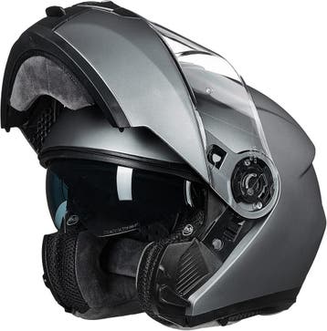 Integraalhelm Opklapbaar Grijs | Laatste Stuk!, Motoren, Kleding | Motorhelmen, Overige merken, Systeemhelm, Ophalen of Verzenden