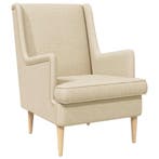 vidaXL Fauteuil Crèmekleurig Stof, Verzenden, Nieuw