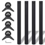 Tafelpoten Zwart | In hoogte verstelbaar | Retourdeal 40%..., Tafelpoot, Minder dan 50 cm, 50 tot 100 cm, Rond