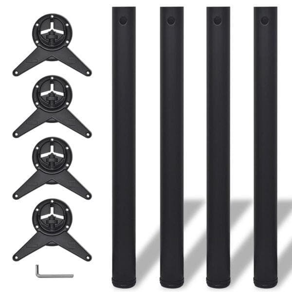 Tafelpoten Zwart | In hoogte verstelbaar | Retourdeal 40%..., Huis en Inrichting, Tafelonderdelen, Minder dan 50 cm, Tafelpoot