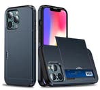 Telefoonhoes met Kaartslot Slide Wallet Shockproof Case, Verzenden, Nieuw