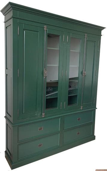 Buffetkast olijfgroen Zeist dichte zijdeuren 180 x 240cm, Ophalen of Verzenden, Nieuw