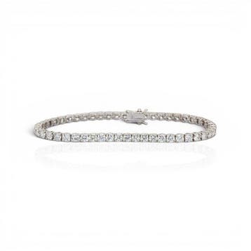 Tennis armband - 18 karaat Witgoud - 7.51ct. tw. Diamant