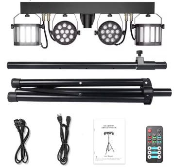 DJ Lichtset 60W RGBW LED Par Beam met Statief en Tas, Muziek en Instrumenten, Dj-sets en Draaitafels, Verzenden, Nieuw
