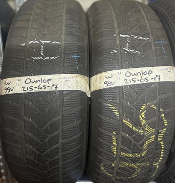 2x215-65-17 Dunlop Winter 5mm €40 per band 215 65 17, Ophalen, 17 inch, Winterbanden, Band(en)