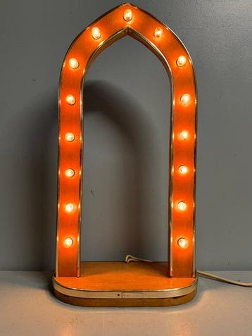 Lamp - Vintage Mid-Century Verlichte Display Standaard /