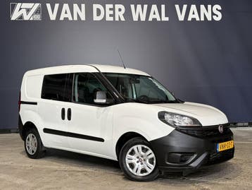 Fiat Doblò Cargo 1.6 MJ 90pk L1H1 Euro6 Airco | 3-Zits | Nav, Stof, Gebruikt, Euro 6, Wit