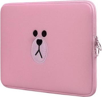 15.6 inch Laptophoes Beer – Roze – Laptoptas Sleeve met Rits, Computers en Software, Laptoptassen, Verzenden, Nieuw
