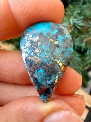 Turquoise Echte edelsteen! Topkleur Neishabour Turquoise