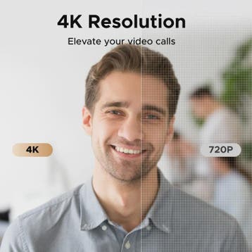 4K Webcam met Autofocus, AI Noise Cancelling Microfoons & Pr, Verzenden, Nieuw