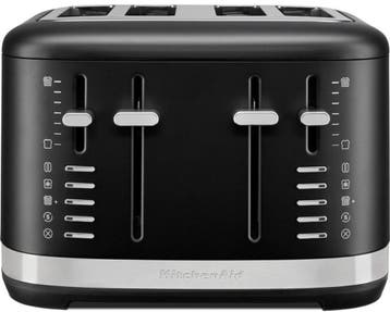 KitchenAid 5KMT4109EBM - Broodrooster - Zwart - 4 Sleuven -, Ophalen of Verzenden, Zo goed als nieuw, KitchenAid