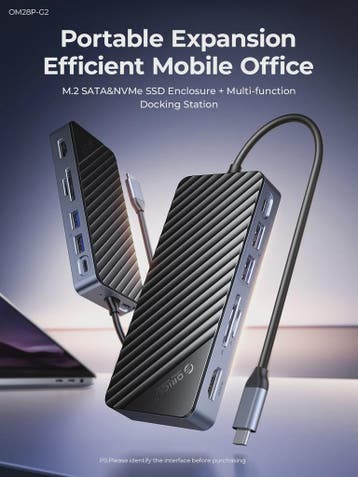 ORICO USB-C Docking Station met M.2 NVMe/SATA SSD Enclosure, Verzenden, Nieuw