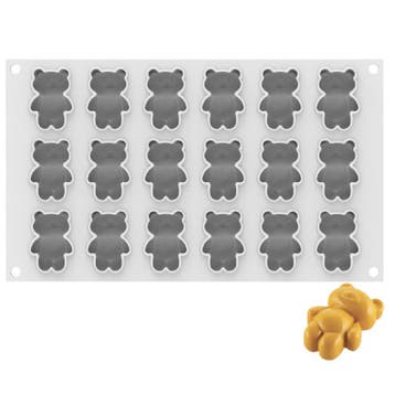 Silikomart Siliconen Bakvorm Teddybeer XS (18x) 5x3,6cm, Verzenden, Nieuw