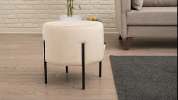 Asir 825BLC2506 Tuffet | Room Zwart NIEUW van €39 voor €23, Minder dan 50 cm, Rond, Nieuw, Minder dan 50 cm