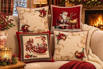 Collectie 4 Kerstkussens - Incanto di Natale - Kussen, Nieuw