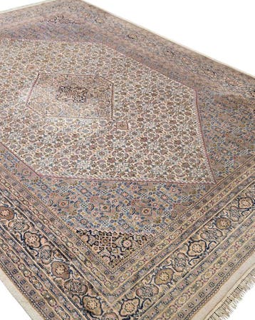 Groot Perzisch tapijt Bidjar 350x250  wollen vloerkleed, 200 cm of meer, Zo goed als nieuw, 200 cm of meer, Blauw