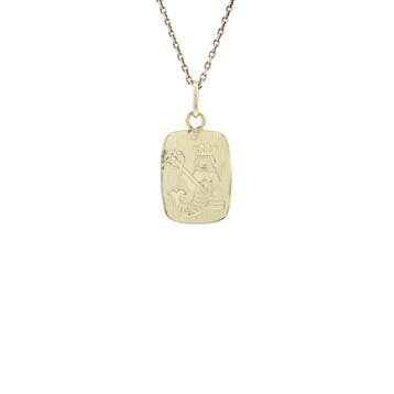 Gouden hanger waterman 14 karaat, Verzenden, Zo goed als nieuw, Goud
