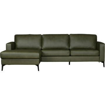 Leren hoekbank Match - 2.5-zits arm rechts + Longchair arm, 250 tot 300 cm, Bohemian, Industrieel, Modern, Scandinavisch, Hoekbank