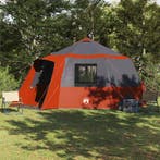 vidaXL Cabin Tent 12-Person met dak Grijs en Oranje 500 x, Verzenden, Nieuw, Tot en met 2