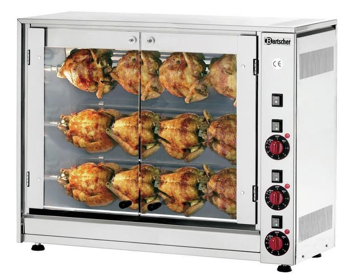 Bartscher Kippengrill P12N | 12 Kippen | 3 Spiesen | 400V |, Zakelijke goederen, Horeca | Keukenapparatuur, Nieuw in verpakking