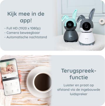 Alecto Wifi Babyfoon met Camera en App - Beweegbaar - Zwart, Verzenden, Zo goed als nieuw