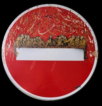 Jinks Kunst - La cène - Fromat 65 X 65 cm