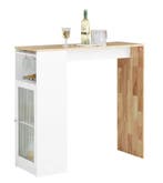 Bartafel Industrieel Hout en Wit MDF– Met Opbergruimte 108×1, Verzenden, Nieuw