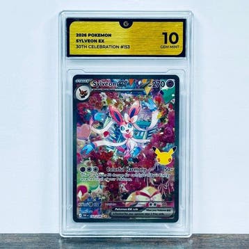 Pokémon Graded card - Sylveon ex 153 - 30th Anniversary –, Nieuw