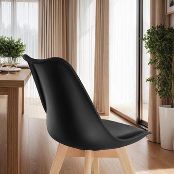 Eetkamerstoelen Frederikke - zwart, Set van 6, Huis en Inrichting, Verzenden, Nieuw