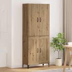 vidaXL Highboard Artisan Eiken 69,5 x 34 x 180 cm Bewerkt, Minder dan 50 cm, Verzenden, Nieuw, Minder dan 100 cm