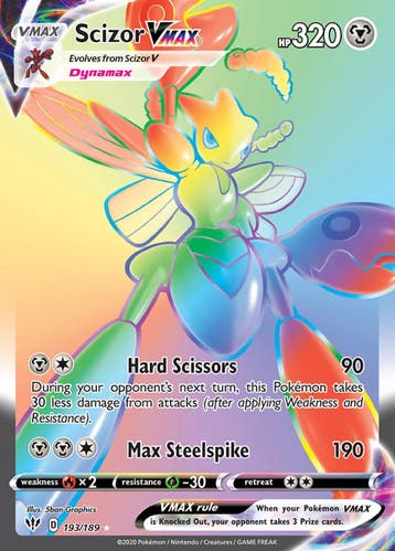 Scizar VMAX 193/189 Darkness Ablaze, Ophalen of Verzenden, Nieuw, Losse kaart, Foil
