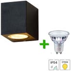 Buitenlamp zwart IP54 | Tuinverlichting incl. Philips spot, Verzenden, Minder dan 50 watt, Wandlamp, Nieuw