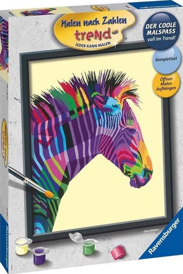 Schilderen op Nummer - Bonte Zebra | Ravensburger - Hobby, Hobby en Vrije tijd, Verzenden, Nieuw