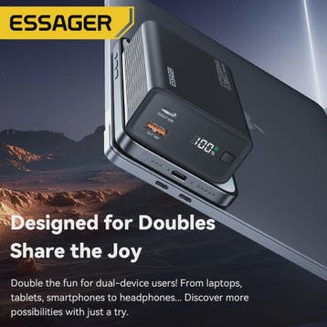 Essager Powerbank 20000mAh PD 65W Fast Charge - Draagbare Ex, Telecommunicatie, Verzenden, Nieuw