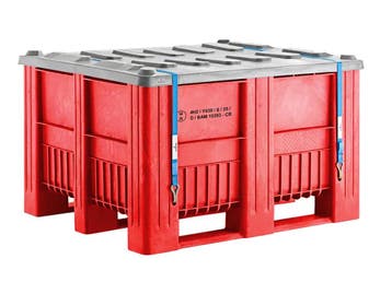 UN-keur palletbox CB3 - 1200x1000 mm - UN code 4H2/Y - rood, Ophalen of Verzenden, Nieuw