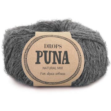 DROPS Puna Natural Mix - 05 donkergrijs - Wol Garen, Ophalen of Verzenden, Nieuw