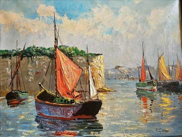 P. Giovanni (XX) - Schitterend impressionistisch zomerse, Antiek en Kunst, Kunst | Schilderijen | Klassiek