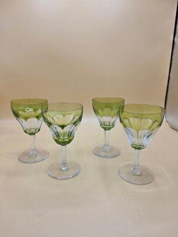 Val Saint Lambert - Wijnglas (4) - Kristal, Antiek en Kunst