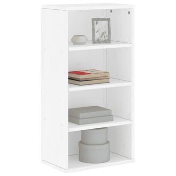 vidaXL Bijzetkast ODDA 40x24x79 cm massief grenenhout wit, Verzenden, Nieuw, Grenenhout