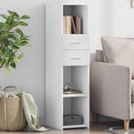 vidaXL buffetkast 30x42,5x124 cm bewerkt hout wit, Minder dan 50 cm, Verzenden, 100 tot 150 cm, Nieuw