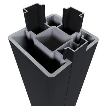 Aluminium poortpaal, set van 2 stuks, met paalkap, 8 x 8 x, Tuin en Terras, Palen, Balken en Planken, Nieuw