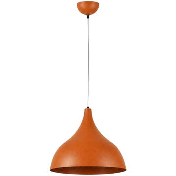 Evila Stylish Scandinavian Pendant Lamp, Orange Metal,, Ophalen of Verzenden, Nieuw, Metaal, Scandinavisch