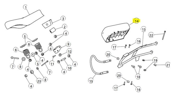 Royal Enfield SPLIT SEAT ASSY-PILLION TRIBUTE - 1770020A ..., Motoren, Onderdelen | Merk-onafhankelijk, Nieuw, Verzenden